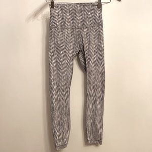 Lululemon High Rise Leggings RARE Print | Grey | Sz 4